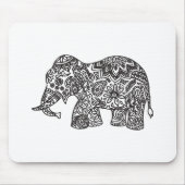 Gekritzel-Elefant Mousepad (Vorne)