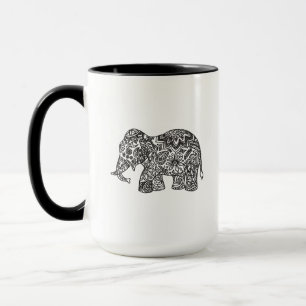 Gekritzel-Elefant Tasse
