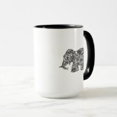 Gekritzel-Elefant Tasse (VorderseiteRechts)