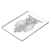 Gekritzel-Eule Notizblock (Linke Seite)