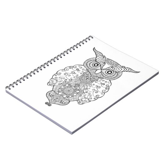 Gekritzel-Eule Notizblock (Linke Seite)