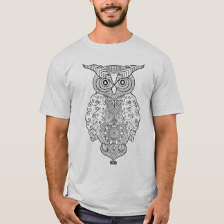 Gekritzel-Eule T-Shirt