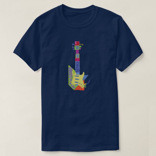 Gekritzel-Gitarre Wangs Dang T-Shirt (Design vorne)