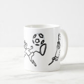 Gekritzel GuyZ Fußball-Tasse Kaffeetasse (VorderseiteRechts)