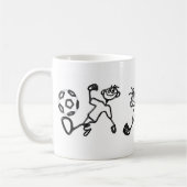 Gekritzel GuyZ Fußball-Tasse Kaffeetasse (Links)