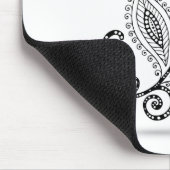 Gekritzel Hennastrauch-Paisleys Mehndi Mousepad (Ecke)