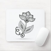 Gekritzel Hennastrauch-Paisleys Mehndi Mousepad (Mit Mouse)