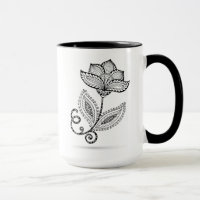 Gekritzel Hennastrauch-Paisleys Mehndi