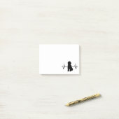 Gekritzel-Herzschlag Post-it Klebezettel (Auf Schreibtisch)