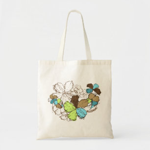 Gekritzel-Hibiskus-Taschen-Tasche Tragetasche