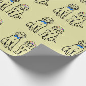 Gekritzel-Hundepaar-Packpapier Geschenkpapier (Ecke)