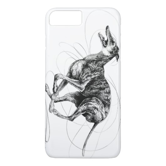 Gekritzel I, Windhund Case-Mate iPhone Hülle (Rückseite)