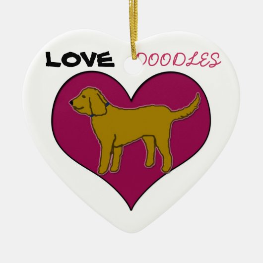 Gekritzel in meinem Herzen Keramikornament (Vorne)