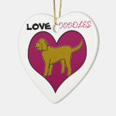 Gekritzel in meinem Herzen Keramikornament (Links)