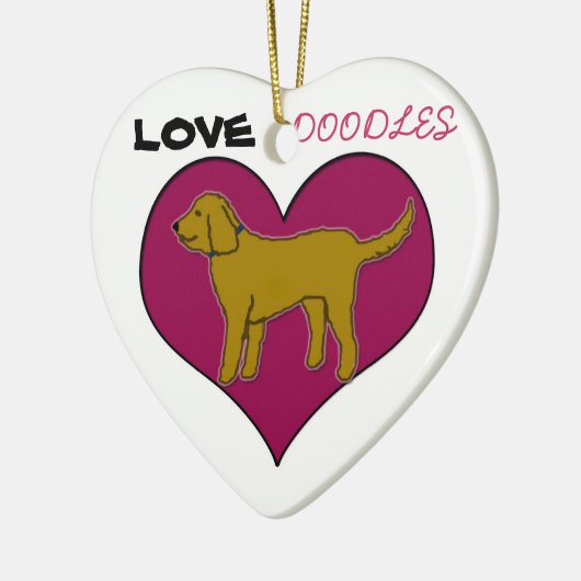 Gekritzel in meinem Herzen Keramikornament (Links)