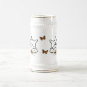 Gekritzel-Katze Bierglas (Mittel)