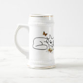 Gekritzel-Katze Bierglas (Links)