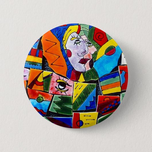 Gekritzel-Knopf Button (Vorderseite)