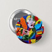 Gekritzel-Knopf Button (Vorne & Hinten)