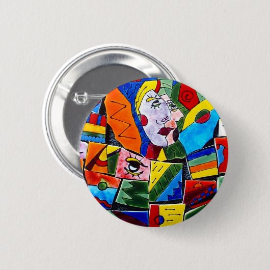 Gekritzel-Knopf Button (Vorne & Hinten)