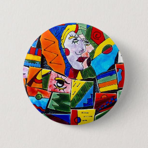 Gekritzel-Knopf Button
