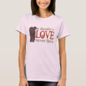 Gekritzel-Liebe versagt nie - Schokolade T-Shirt (Vorderseite)