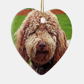 Gekritzel-Malerei-Herz-Verzierung Keramik Ornament (Rechts)