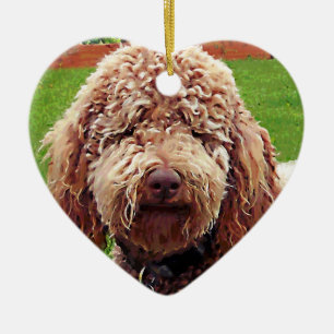 Gekritzel-Malerei-Herz-Verzierung Keramik Ornament