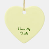 Gekritzel-Malerei-Herz-Verzierung Keramik Ornament (Hinten)