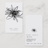 Gekritzel minimal und moder Visitenkarte (Vorne/Hinten)