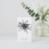 Gekritzel minimal und moder Visitenkarte (Stehend Vorderseite)