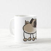 Gekritzel-Mops-Tasse Kaffeetasse (Vorderseite Links)