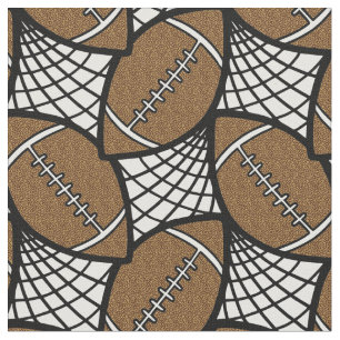 Gekritzel-Mustergewebe des Fußballs geometrisches Stoff