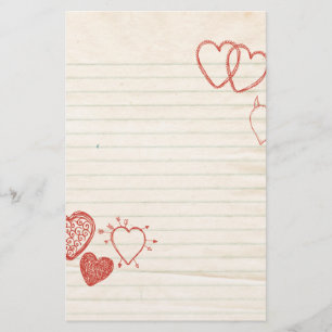 Gekritzel-Notizblock-Liebe-Buchstabe Briefpapier