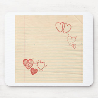 Gekritzel-Notizblock-Liebe-Buchstabe Mousepad