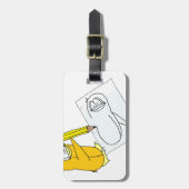 Gekritzel-Pinguin Gepäckanhänger (Vorderseite vertikal)