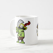 Gekritzel-PiratGobbler des Zauberer-101 Kaffeetasse (Vorderseite Links)