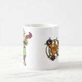 Gekritzel-PiratGobbler des Zauberer-101 Kaffeetasse (Mittel)