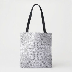 Gekritzel-Quadrat 2 Tasche