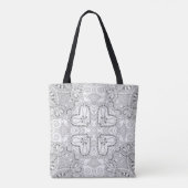 Gekritzel-Quadrat 2 Tasche (Rückseite)