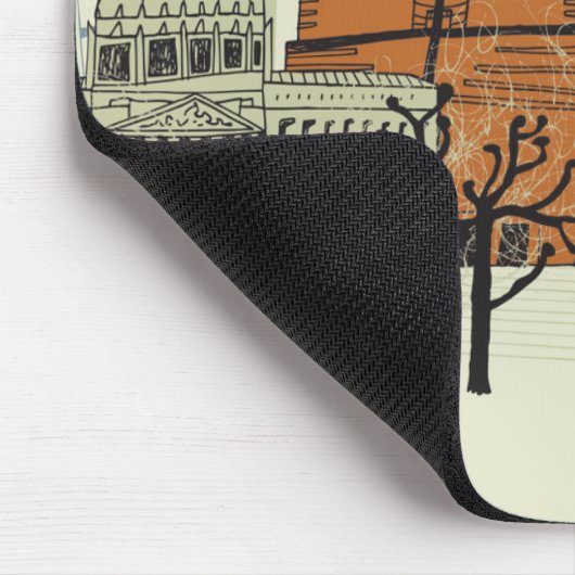 Gekritzel-San Francisco Szene Mousepad (Ecke)