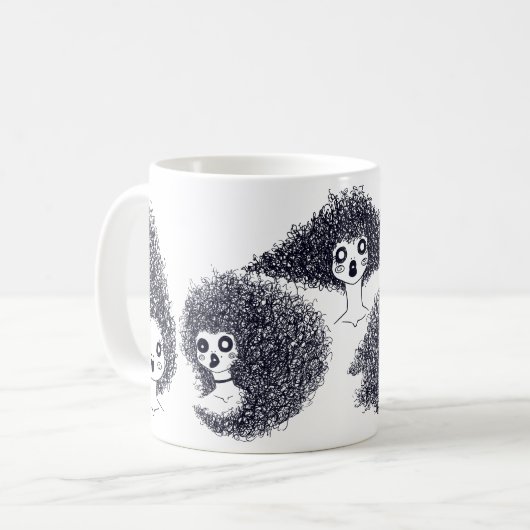 Gekritzel-Schwestern Kaffeetasse (Vorderseite Links)