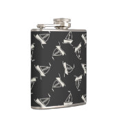 Gekritzel-Segelboot-Muster Flachmann (Rechts)