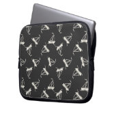 Gekritzel-Segelboot-Muster Laptopschutzhülle (Vorderseite Links)