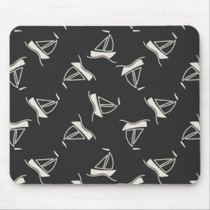 Gekritzel-Segelboot-Muster Mousepad