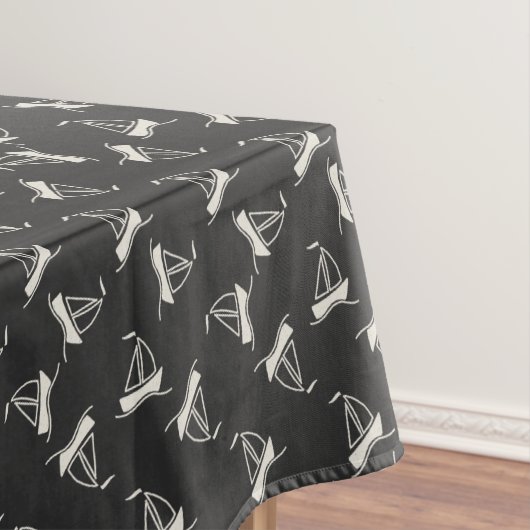 Gekritzel-Segelboot-Muster Tischdecke (Beispiel)