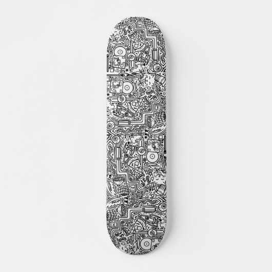 Gekritzel-Skateboard Skateboard (Vorne)