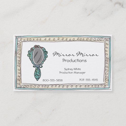 Gekritzel-Spiegel-Visitenkarten Visitenkarte (Vorderseite)