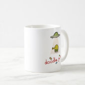 Gekritzel-Sprung UFO-Tasse Kaffeetasse (VorderseiteRechts)