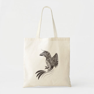 Gekritzel-Vogel Tragetasche